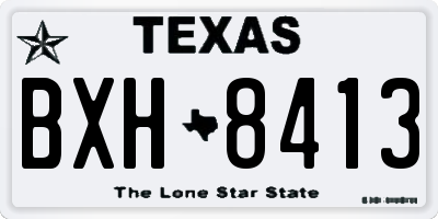 TX license plate BXH8413