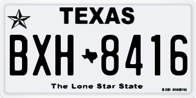 TX license plate BXH8416