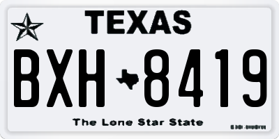 TX license plate BXH8419