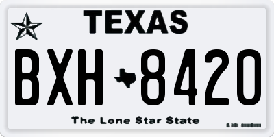 TX license plate BXH8420