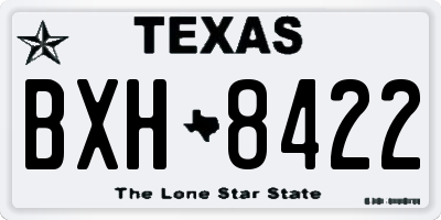 TX license plate BXH8422