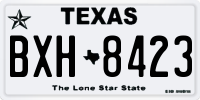 TX license plate BXH8423