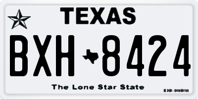 TX license plate BXH8424