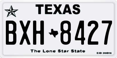 TX license plate BXH8427