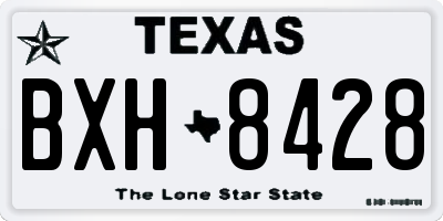 TX license plate BXH8428