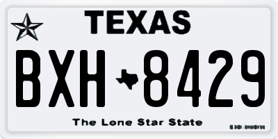 TX license plate BXH8429