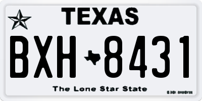 TX license plate BXH8431