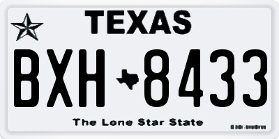 TX license plate BXH8433