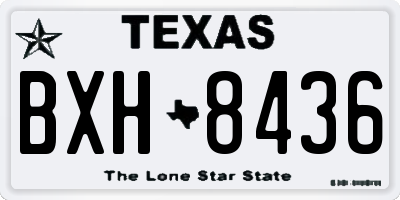 TX license plate BXH8436