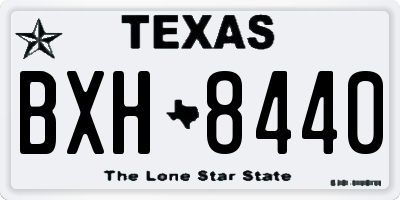 TX license plate BXH8440