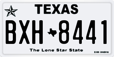 TX license plate BXH8441