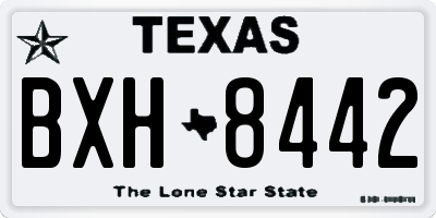 TX license plate BXH8442