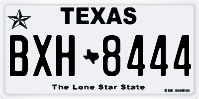 TX license plate BXH8444