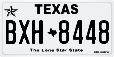 TX license plate BXH8448