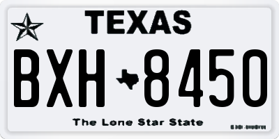 TX license plate BXH8450