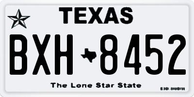 TX license plate BXH8452