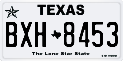 TX license plate BXH8453