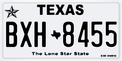 TX license plate BXH8455