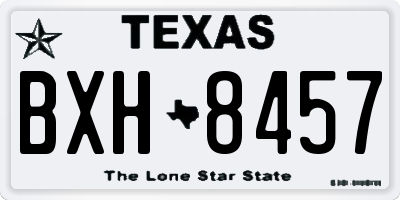 TX license plate BXH8457