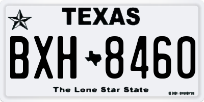 TX license plate BXH8460