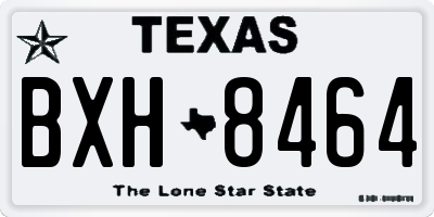 TX license plate BXH8464