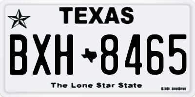 TX license plate BXH8465