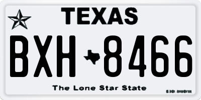 TX license plate BXH8466