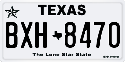 TX license plate BXH8470