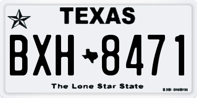 TX license plate BXH8471
