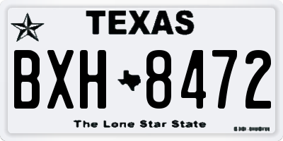 TX license plate BXH8472