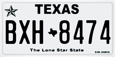 TX license plate BXH8474
