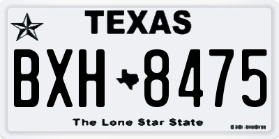TX license plate BXH8475
