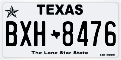 TX license plate BXH8476
