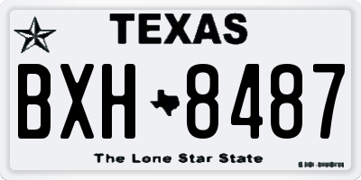 TX license plate BXH8487