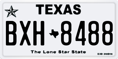TX license plate BXH8488