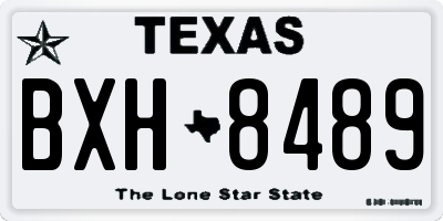 TX license plate BXH8489