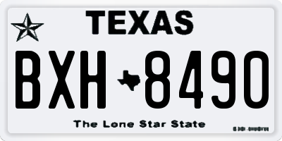 TX license plate BXH8490