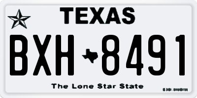 TX license plate BXH8491