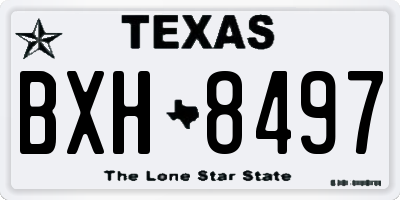 TX license plate BXH8497