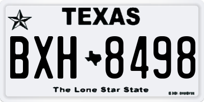 TX license plate BXH8498