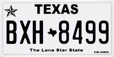 TX license plate BXH8499