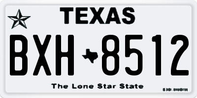 TX license plate BXH8512