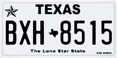 TX license plate BXH8515
