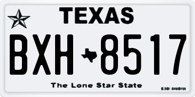 TX license plate BXH8517