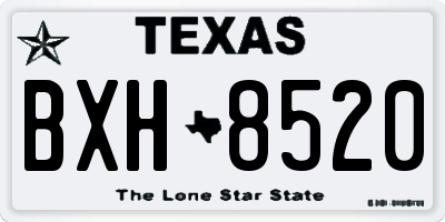TX license plate BXH8520