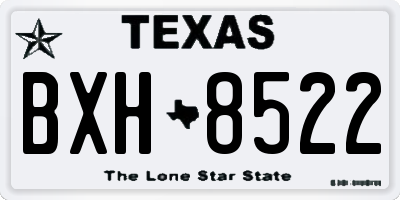TX license plate BXH8522