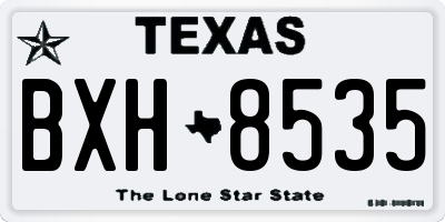 TX license plate BXH8535