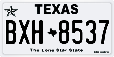 TX license plate BXH8537