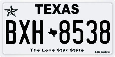 TX license plate BXH8538
