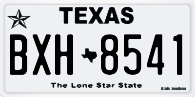 TX license plate BXH8541